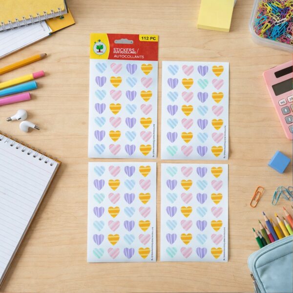 Colorful Heart Shape Decorative Sticker Set