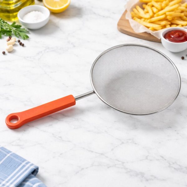 Small size fine mesh kitchen strainer with strong handle