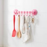 Multipurpose Wall-Mounted Plastic Hanging Rack (6 Hook, 1 Pc) - Image 4