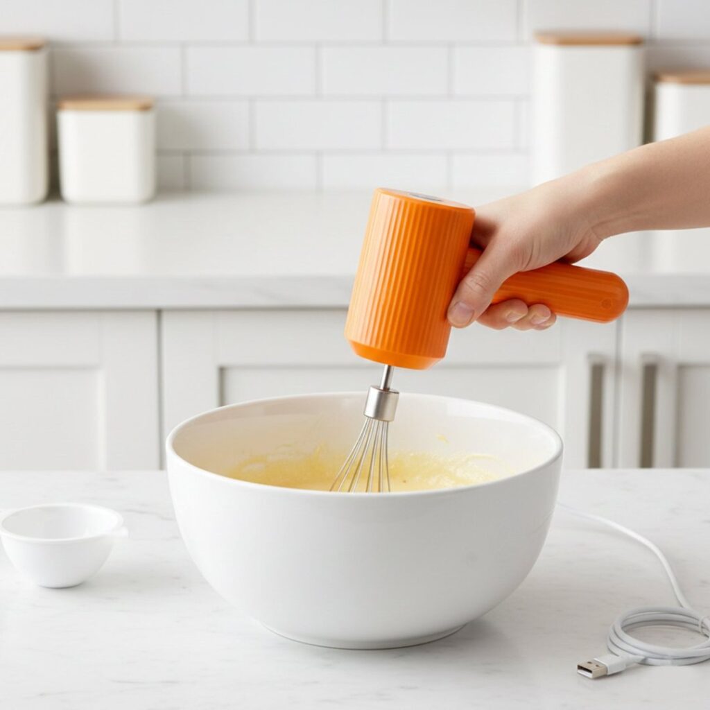 Portable USB Rechargeable Electric Handheld Whisk Mixer
