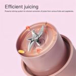 Portable Crusher Juicer With Handle & Straw, USB Rechargeable Multi Blades (420 ML) - Image 7
