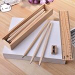 Colorful Wooden Pencil Set with Pencil box, Ruler, Sharpener (12 Pcs Set) - Image 13