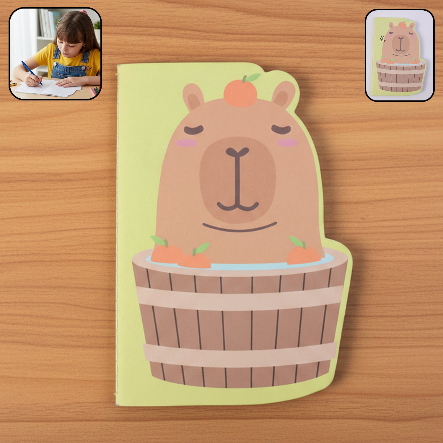 02_39b0bbed-bbea-4e2d-975b-391df39b2534.jpg Cute Animal Shape Kids Study Notebook, Diary (1 Pc) - Image 1