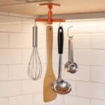 Orange 360° Rotating Wall Mounted Kitchen Utensils Hook Stand (1 Pc) - Image 3