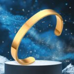 Elegant Gold Finish Open Cuff Bracelet Kada (1 Pc) - Image 6