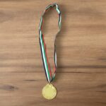 Gold Finish Winner Medal with Tricolor Ribbon for Sports (1 Pc)