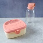 Plastic Lunch Box with Water Bottle Combo Set (1 Set) - Image 7