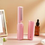 Rechargeable Mini Hair Straightener,  Three Temperature Adjustments Flat Iron Comb (1 Pc) - Image 6