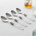 Premium Stainless Steel Dessert Spoon With Plastic Handle Set (4 Pc Set) - Image 7