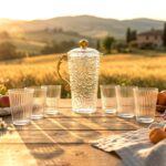 Elegant Textured Glass Water Jug with 6 glasses Set (1 Set) - Image 3