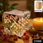 Decorative Tulip Flower LED Cube Night Lamp Set (1 Set / Mix Color) - Image 2