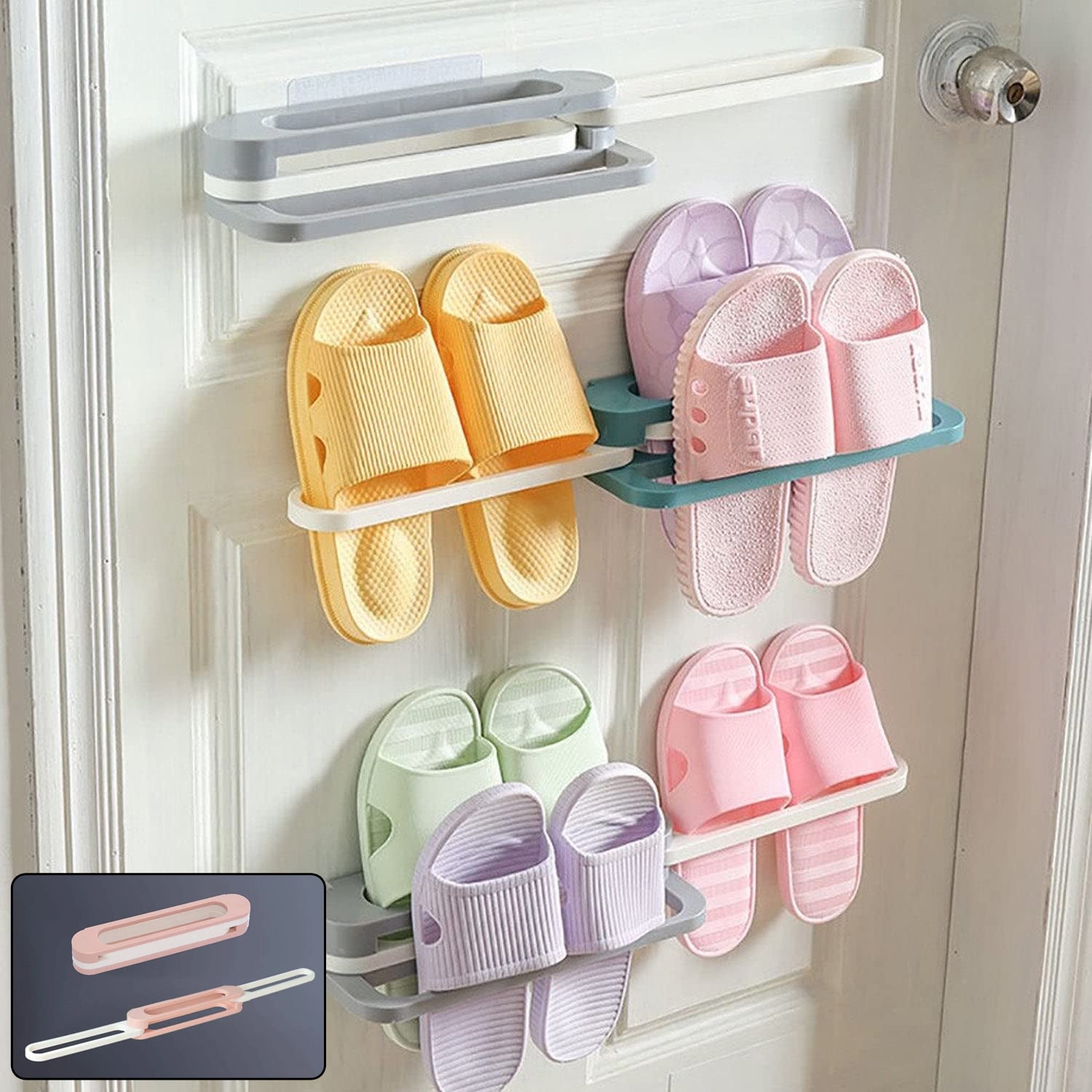 Wall Mounted Slipper Stand Organizer