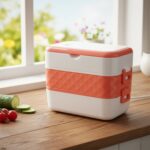 Electric Heated Lunch Box with Stainless Steel Inner Containers (1 Set) - Image 3