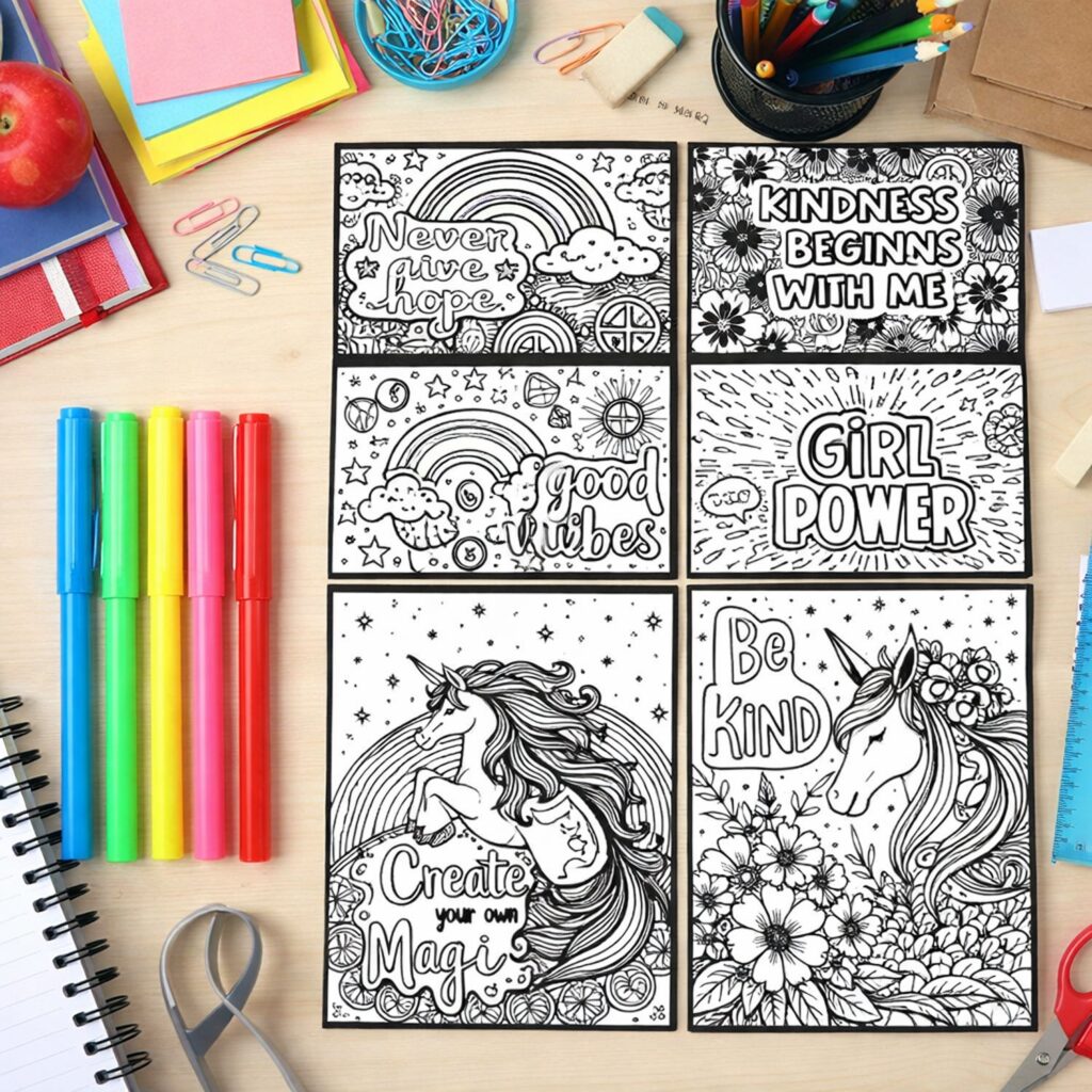 Creative Kids Coloring and Activity Poster Set
