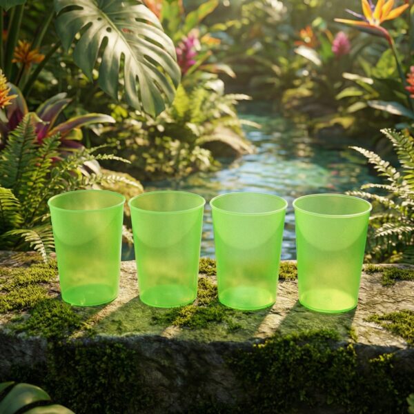 Set of 4 Reusable Plastic Drinking Tumblers
