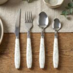 Stainless Steel Cutlery Set with Marble Design Handle (4 Pc  Set) - Image 5
