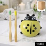 cute ladybug toothbrush holder with toothbrush combo set - Image 2