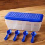 Kitchen Airtight 4-Section Storage Container / Pickle Jar 4 Spoons (1 Pc / Mix Color) - Image 7