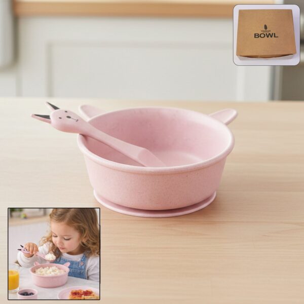 Premium Kids Feeding Bowl with Cute Spoon Set