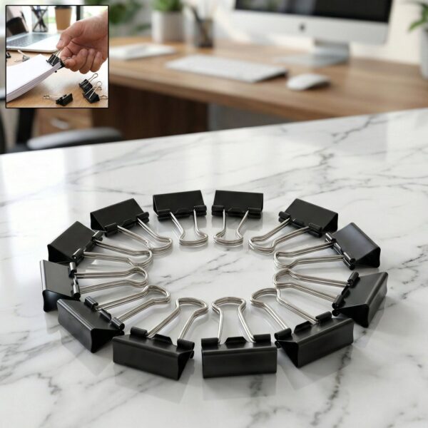 25mm Black Binder Clips for Office Documents