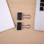 Set of 2 19mm metal binder clips