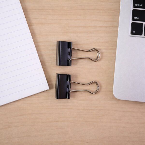 Set of 2 19mm metal binder clips