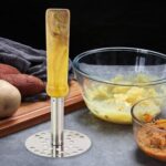 Stainless Steel Potato Masher, Pav Bhaji Masher with wooden handle - Image 8