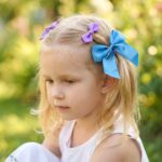 Elegant Satin Ribbon Bow Hair Clips Set (3 Pc) - Image 3