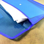 Transparent Document File Folder Multi-Color Button Closure File Bags (1 Pc / Mix Color) - Image 3