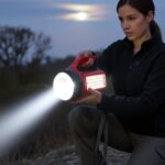 OMEGA 200W High Power LED Laser Torch Light with Side Emergency Light Panel (1 Pc) - Image 7