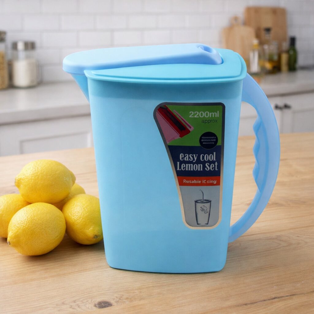 Lemon design water jug with lid and handle