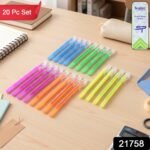 Colorful Pen Set for School, Office & Smooth Daily Writing (20 Pc) - Image 2