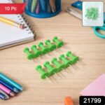 Green Plastic Push Pins Thumb Tacks for Notice Board (10 Pc) - Image 2