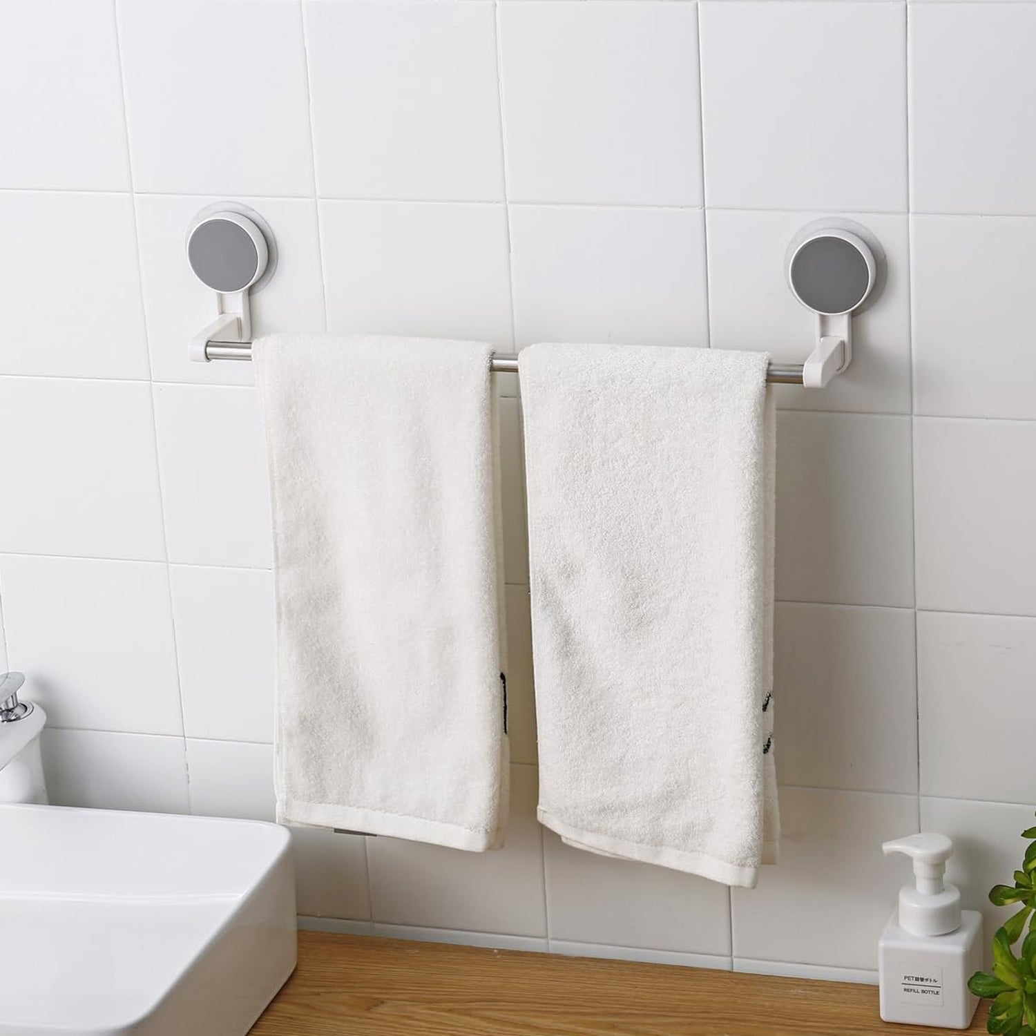 02_towelrack.jpg Self-Adhesive Towel Rod / Rack - (1 Pc) - Image 1