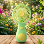 Cute Cartoon Style Rechargeable Mini Handheld Fan (1 Pc) - Image 3