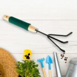 Gardening Tools Hand Cultivator Trowel Heavy Duty Wooden Handle 3 Pc - Image 5