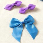 Elegant Satin Ribbon Bow Hair Clips Set (3 Pc) - Image 7
