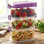 3 Layer Stackable Airtight Food Storage Container Set (1 Set) - Image 3