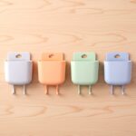 Multi-Purpose Plastic Wall Mounted Mobile Charging Holder Set (4 Pc) - Image 5
