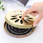 2 in 1 Metal Mosquito Coil Stand cum Incense Burner (15x15 Cm, 1 Pc) - Image 7