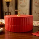 2 Layer Multipurpose Decorative Dry Fruit and Snack Serving Tray (1 Pc) - Image 4