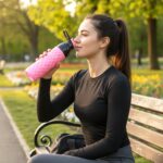 Plastic 1000 ML ApproxDiamond Pattern Leakproof Water Bottle (1 Pc) - Image 3