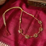 Traditional Lotus Design Necklace with Stud Earrings Set (1 Set) - Image 6