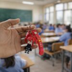 Cute Cartoon Girl Character Keychain with Strap and Decorative Charm (1 Pc) - Image 5