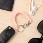 Elastic Spiral Coil Keychain Bracelet with Metal Key Ring and Clip Hook (1 Pc) - Image 7