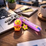 Cute Rainbow Strap Cartoon Duck Keychain (1 Pc) - Image 4