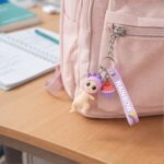 Cute Doll & Cupcake Keychain with Rainbow Strap (1 Pc) - Image 3