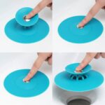 Flexible Silicone Sink Drain Cover & Hair Catcher Strainer (1 Pc) - Image 3