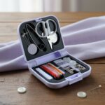 Compact Portable Sewing Kit with Threads and Needles