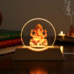 Premium 3D Lord Ganesha Acrylic LED Night Lamp (1 Pc) - Image 9